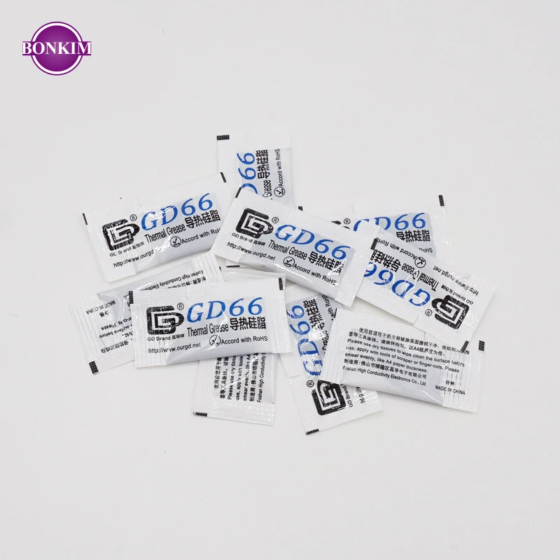 50 шт. GD66 Теплопроводящая паста силиконовая штукатурка для светодиодного чипа