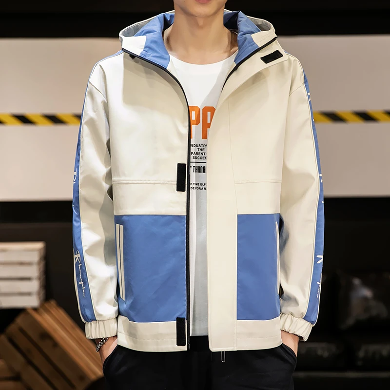 

Fashion Long Sleeve Jacket Men Clothing High Quality Jackets Man Hooded Zipper Coats Male Popular Casual Jacket Chaquetas Hombre