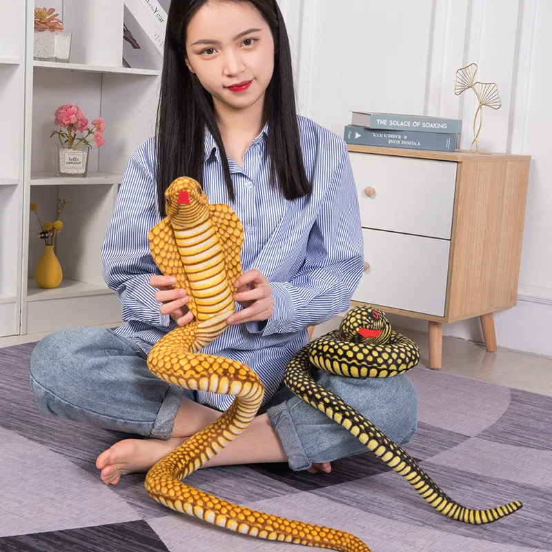 Новая имитация кобры плюшевая игрушка животное змея мягкая детские игрушки