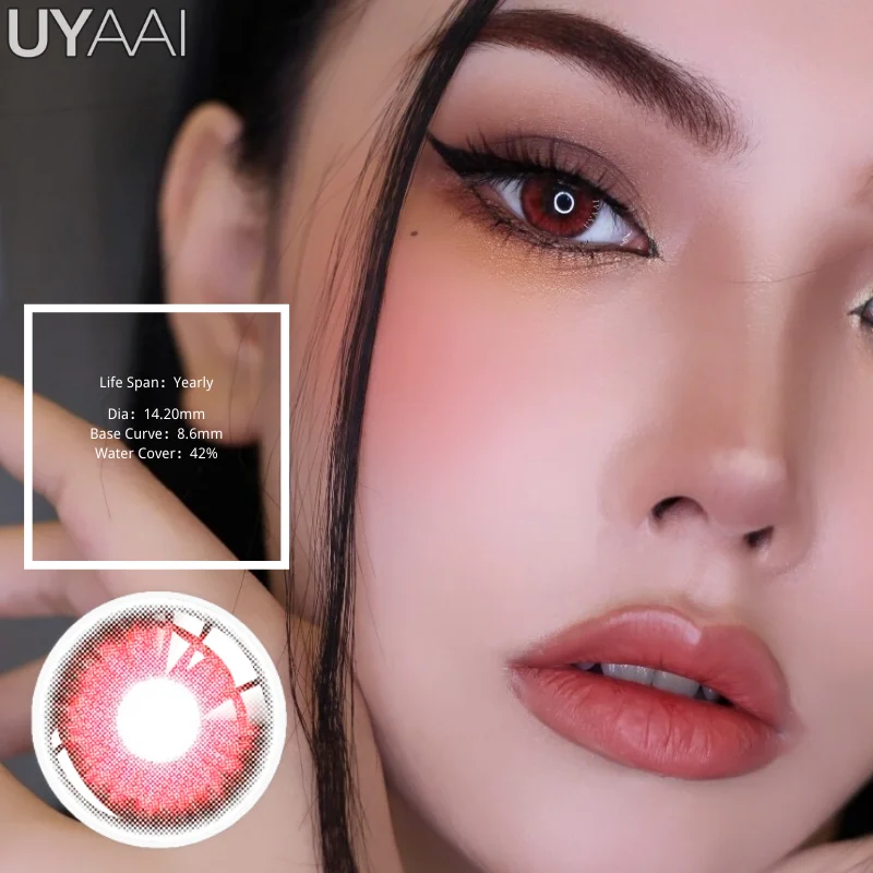 uyaai 2pcspair vampire series twilight eyes vampire eyes red lenses coloed contact lenses for cosplay natural color lens free global shipping