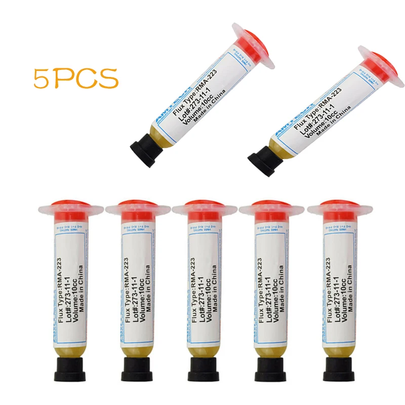 

Needle Shaped 10cc RMA-223 Solder Soldering Paste Flux Grease RMA223 With Flexible Tip Syringe No-clean Flux Solder