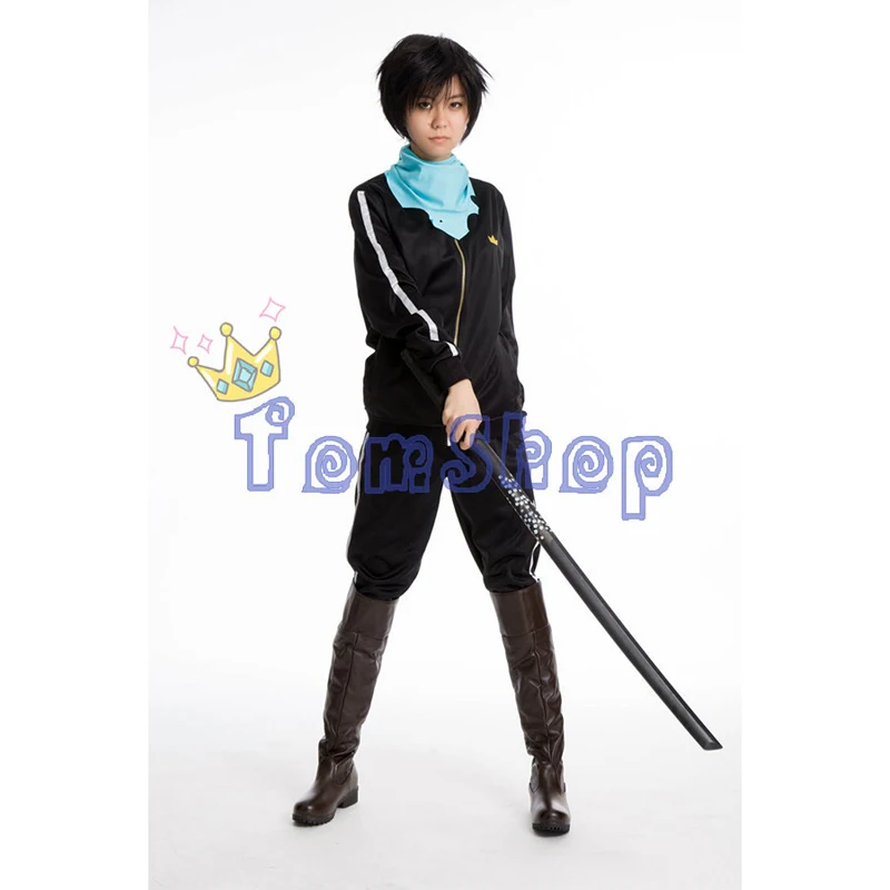 Фото Горячая аниме Noragami Yato косплей костюм куртка костюм Спортивная одежда весь комплект (пальто + брюки + шарф) Бесплатная доставка №4
