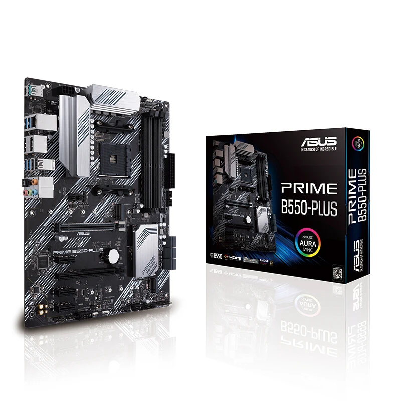 Billig ASUS PRIME B550-PLUS Motherboard + AMD Ryzen 5 (R5) 5600X Prozessor Bord U Set CPU Motherboard Set