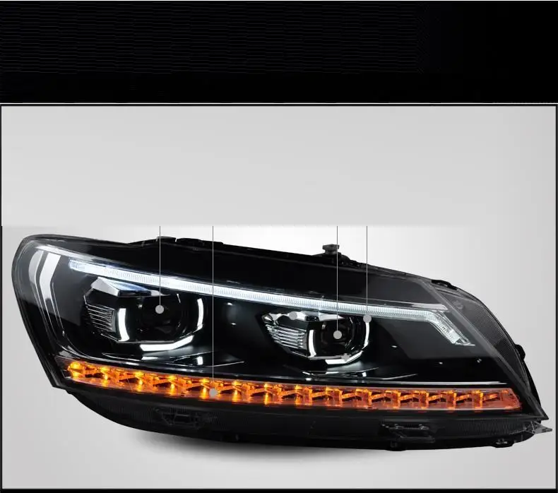 Автомобильные аксессуары для дневных ходовых автомобилей Drl Led Cob фары автомобильные фары в сборе 11 для Volkswagen Passat