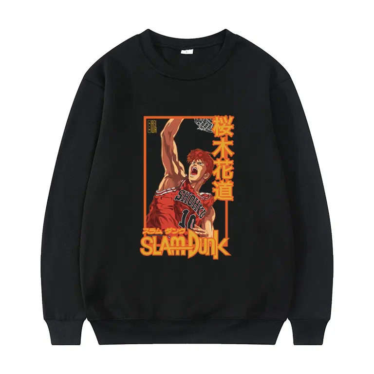

Anime Man SLAM DUNK Sweatshirt Hanamichi Sakuragi Printed Pullover Men Women Fashion Harajuku Sweatshirts Oversized Streetwear