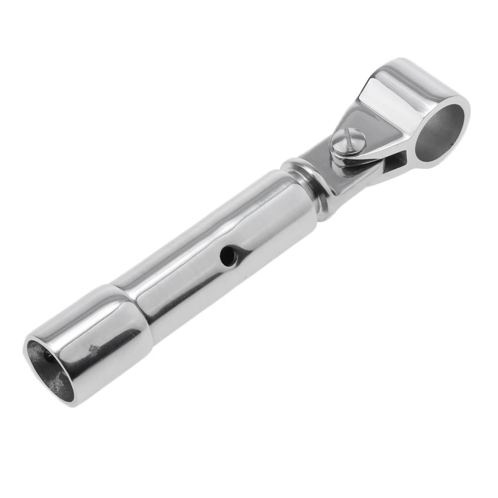 

High Quality 316 Stainless Steel Flexible Bimini Top Cap Eye End 22mm Deck Hinge Mount (Silver)