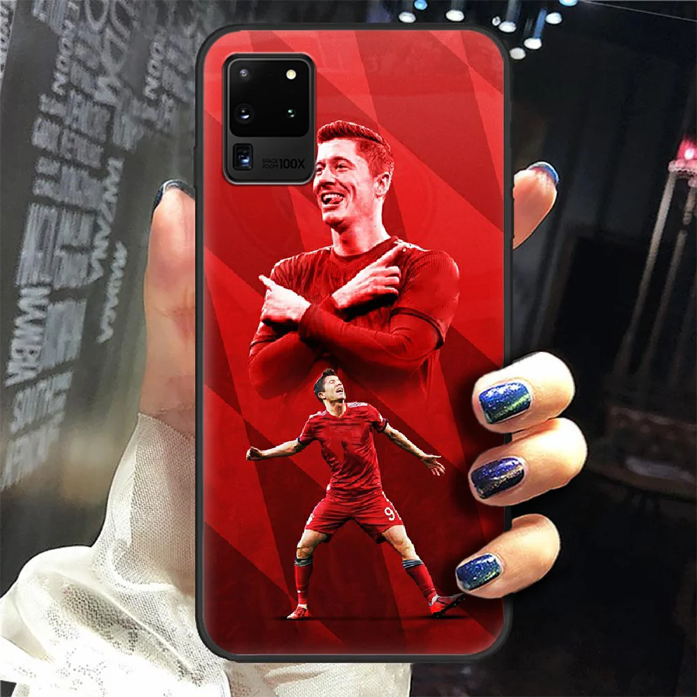

Munich Football Lewandowski Phone Case Cover Hull For Samsung Galaxy S 6 7 8 9 10 e 20 edge uitra Note 8 9 10 plus black bumper
