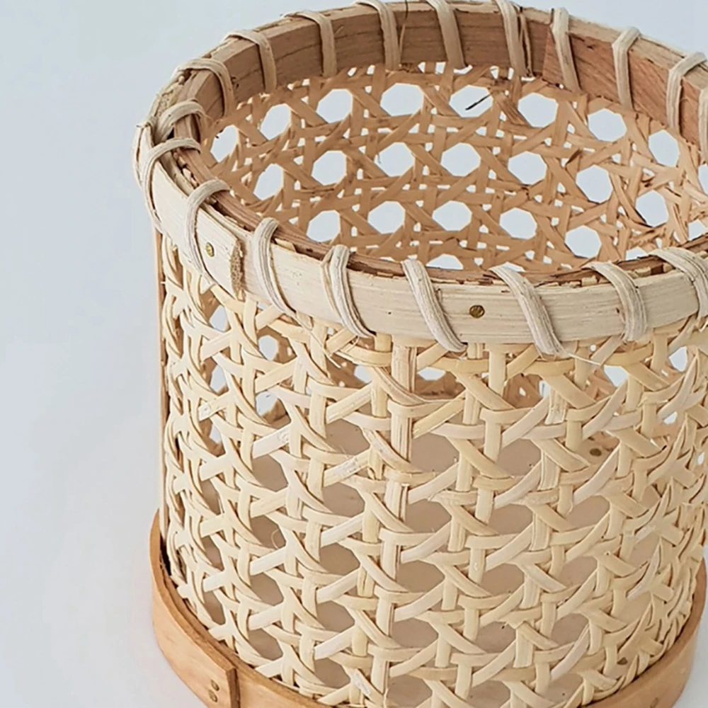 

1PC Rattan Chopsticks Storage Handmade Spoon Organizer Holder Pen Pencils Organization Vase Support Home Kitchen Table Decor