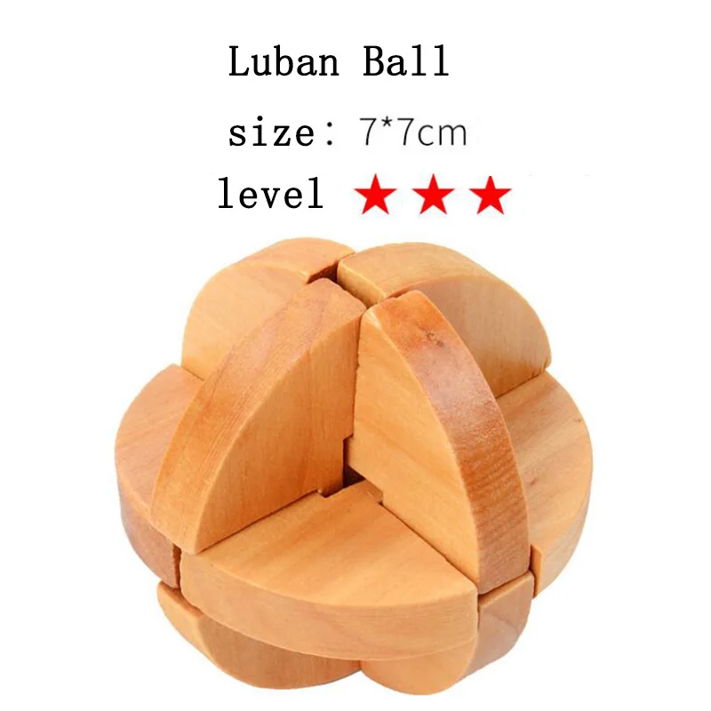 New Design IQ Brain Teaser Kong Ming Lock 3D Wooden Interlocking Puzzles Game Toy Bamboo Small Size For Adults Kids | Игрушки и хобби
