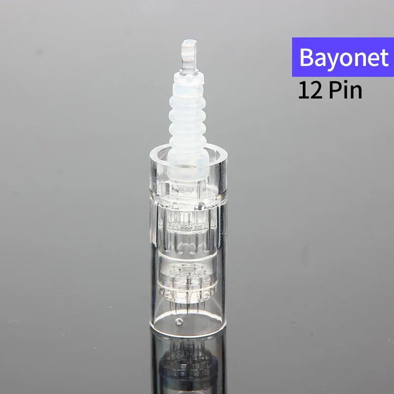 Bayonet 12pin 10/20/50 шт винт картридж Замена для Microneedling пера микро иглы 9 pin/12-контактный/36 pin/микро нано иглы для татуировки - Габаритные размеры: Bayonet 12pin