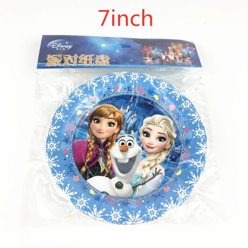 104 шт Дисней замороженная одноразовая посуда украшения для дня рождения бумажная