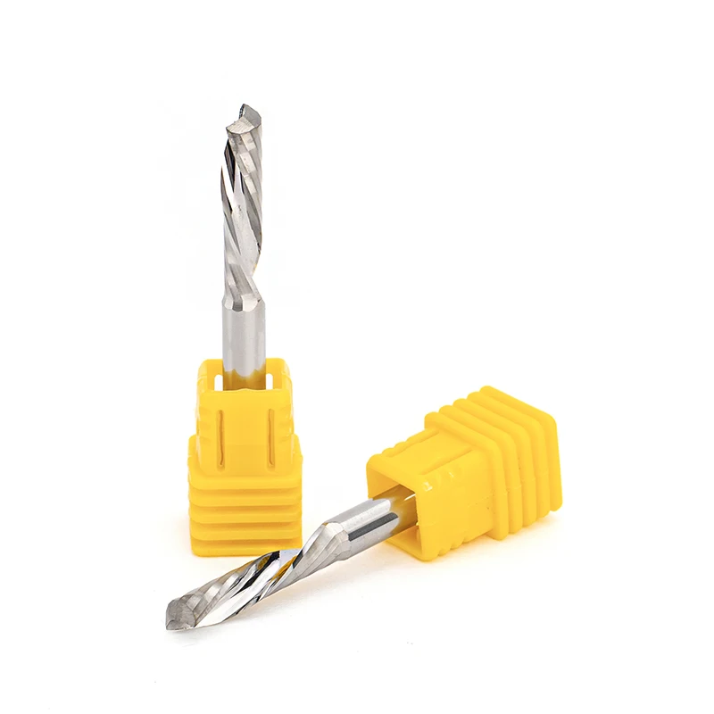 

2pcs SHK 5mm AAA one flute down cut endmill spiral cnc router bit single flute left hand spiral end mill wood milling cutter