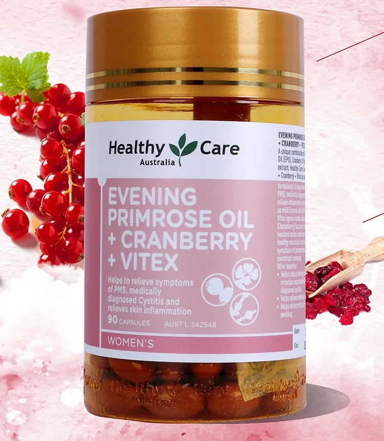 HealthyCare Women Beauty Health Supplements Evening Primrose Oil+Cranberry+Vitex 90 Capsules PMS Urinary Tract Cystitis Bloating
HealthyCare Women Beauty Health Supplements Evening Primrose Oil+Cranberry+Vitex 90 Capsules PMS Urinary Tract Cystitis Bloating