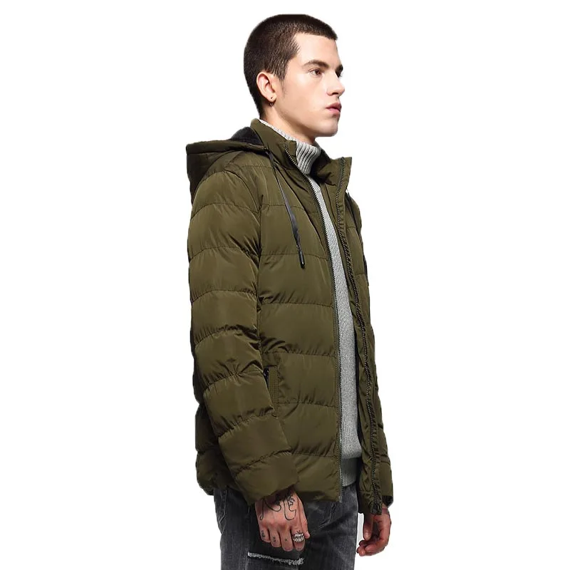 2019 Новая зимняя мужская однотонная парка теплые куртки простая практичная