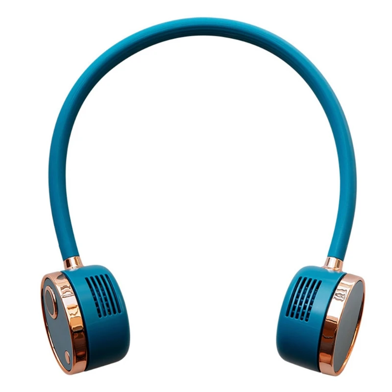 

57ED Creative Necklace Fan Portable Hanging Neck Fan USB Charging Small Air Cooler Multipurpose Creative Summer Cooling Tool for