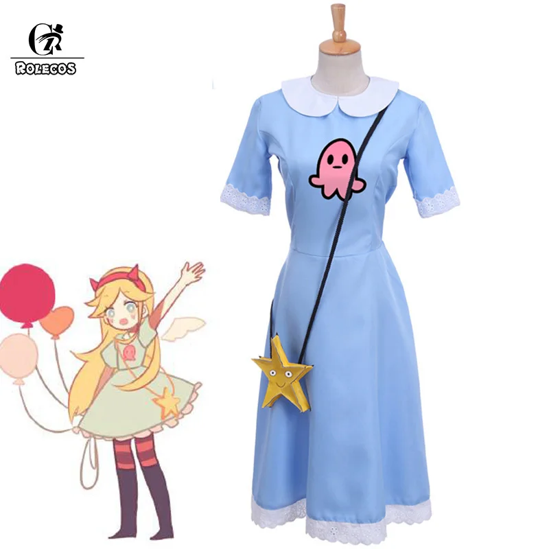 Костюм для косплея ROLECOS с аниме Звезда против силы зла костюм принцессы голубое