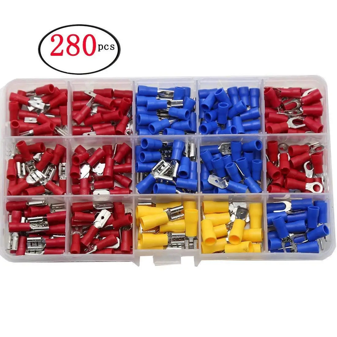 280 шт изолированные электрические провода обжимные Соединители терминалы лопата