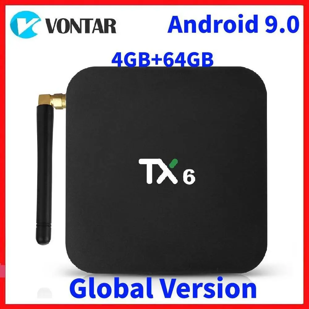 4K Smart tv Box Android 9,0 TX6 Allwinner H6 4GB ram 64GB rom 2G/16G 32G BT 2,4G/5 GHz двойной WiFi медиаплеер TX6 MINI