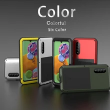 for Samsung Galaxy A90 5G Case LOVE MEI Shock Dirt Proof Water Resistant Metal Armor Cover Phone Case for Samsung Galaxy A90 5G