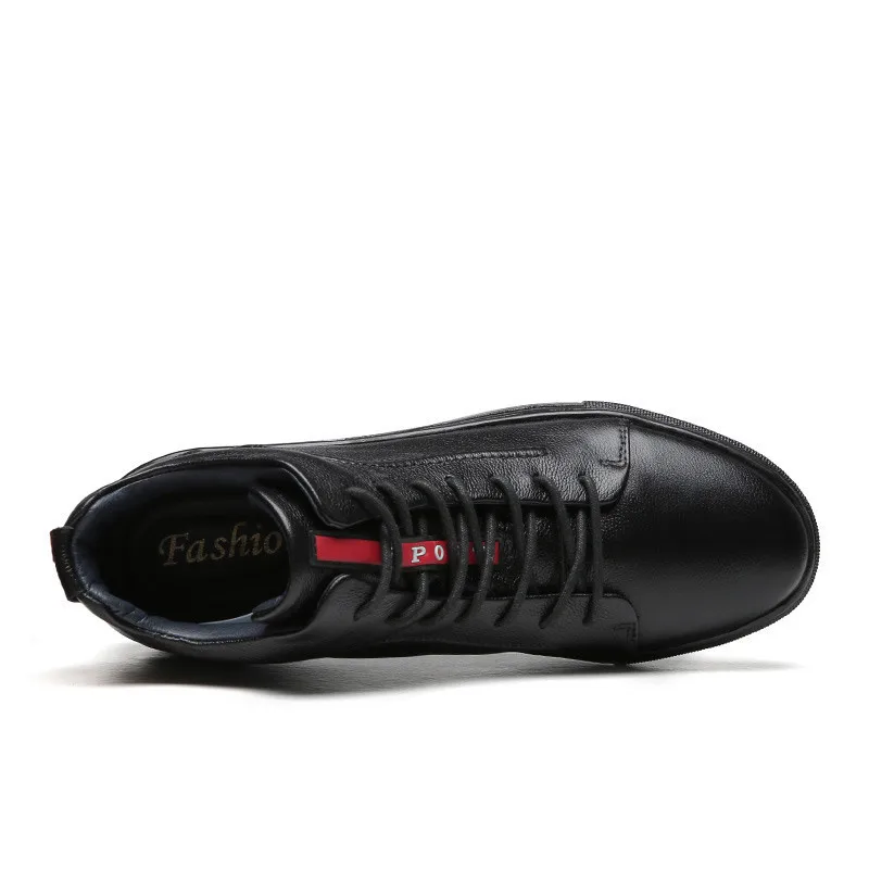 Мужские зимние ботинки коллекция 2019 года модные теплые ботильоны из натуральной