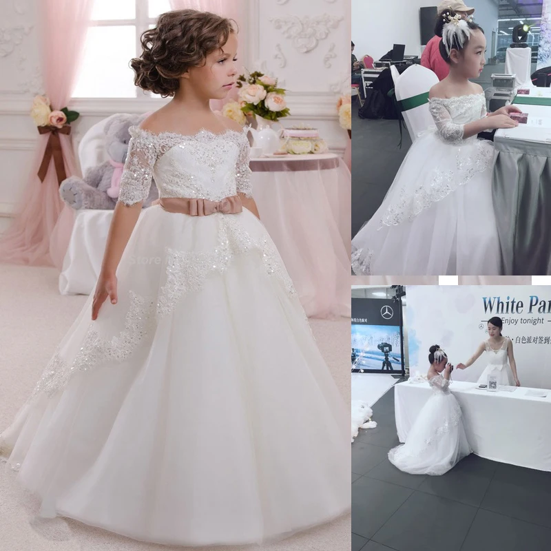 Детское платье с блестками и открытыми плечами на шнуровке | Детская одежда обувь