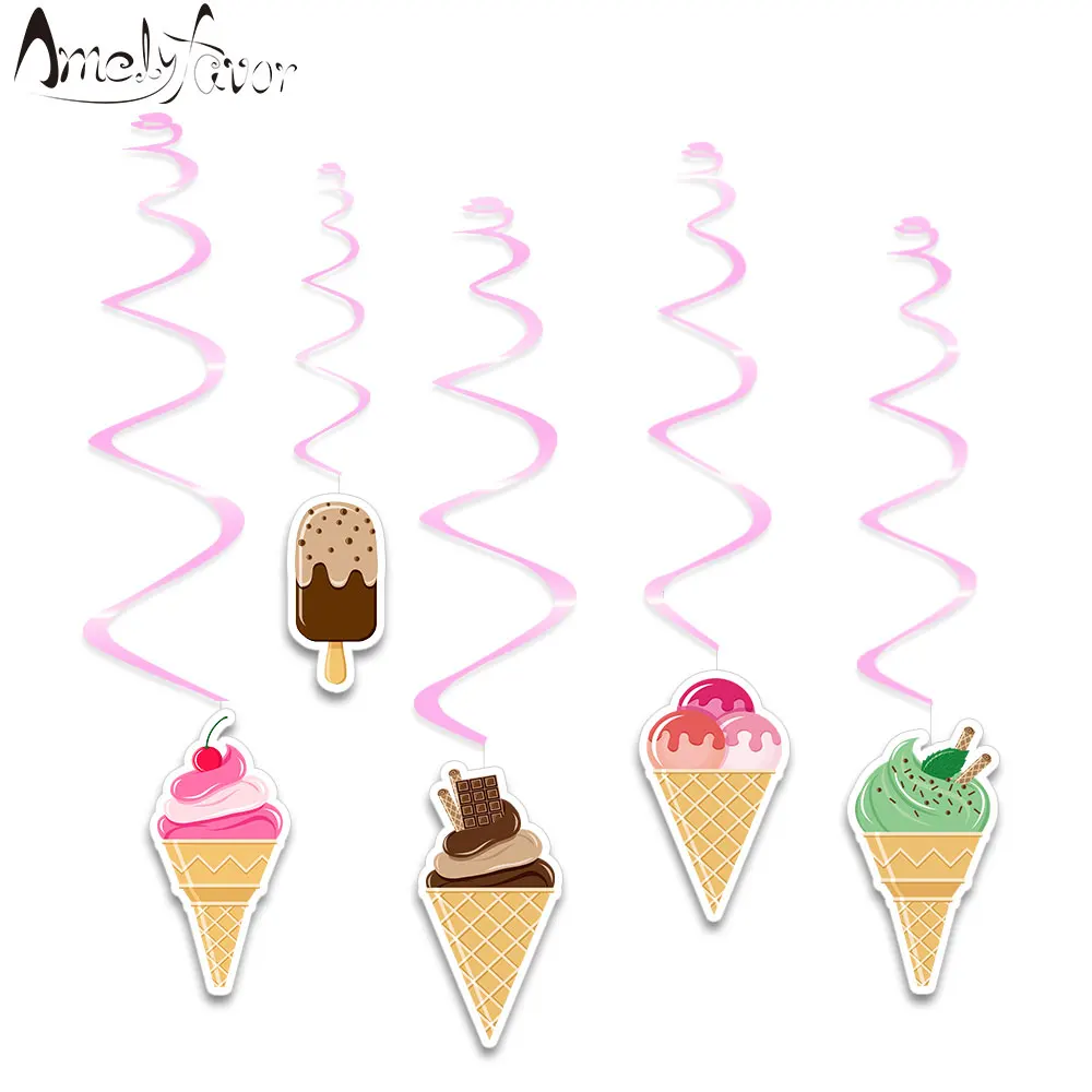 Time Icecream Dessert Baby Birthday Party Ball Event Decorat