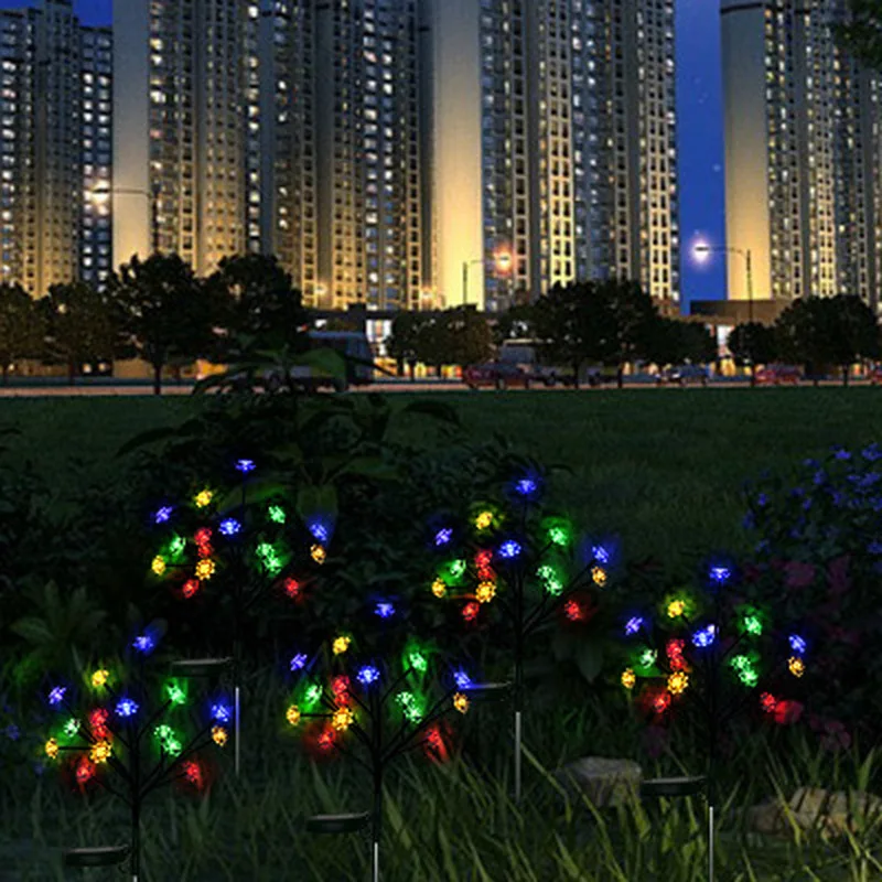 

2PCS Solar Branches Lawn Lights LED Colorful Place Lights Christmas Garden Balcony Courtyard Road Landscape Decorative Lights