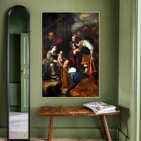 artemisia gentileschi adoration of the magi canvas oil painting aesthetics artwork picture backdrop home living room decor