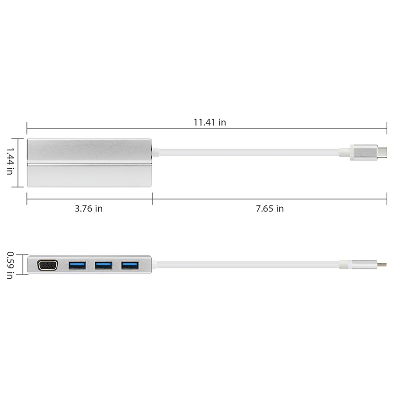 Адаптер Amkle USB VGA C 3 1 на 0 концентратор Type видео конвертер для новейшего типа