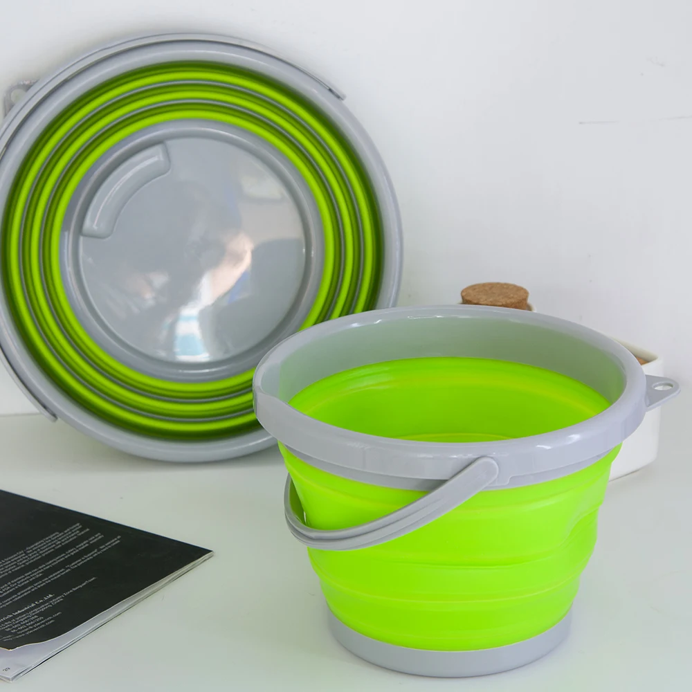 Дамасское складное Силиконовое ведро для полива большая емкость экономии места