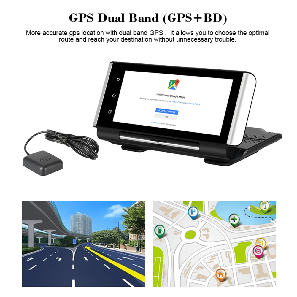 Автомобильный видеорегистратор с сенсорным экраном 7 &quotFHD 1080P Android GPS навигация ADAS