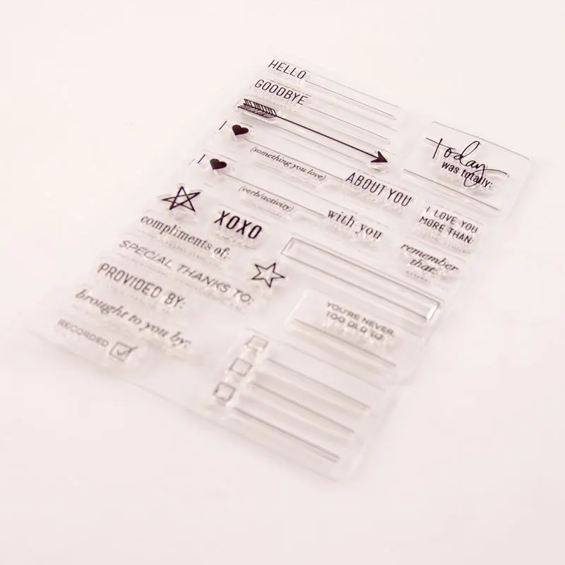 Здравствуйте до свидания прозрачный значок для DIY Скрапбукинг/изготовление карт