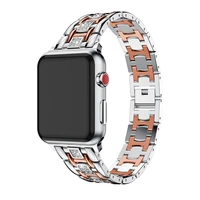 diamond metal strap for apple watch 7 41mm 45mm 6 5 4 se 40mm 44mm replacement strap for iwatch series 3 2 42mm 38mm metal strap
