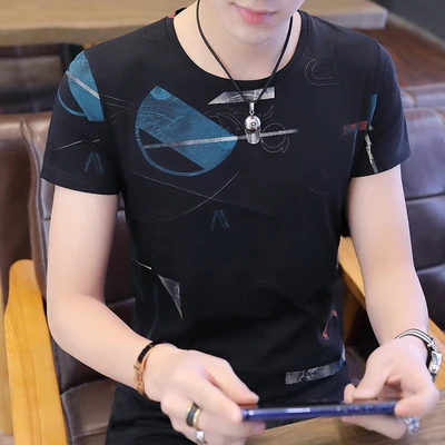 

Summer men's business casual short sleeve t-shirt 2854