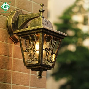 Светодиодный настенный светильник для сада, наружный светильник, настенные светильники для наружного дворика, бронзовые наружные бра E27, уличная водонепроницаемая лампа