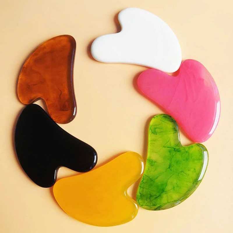 

Natural Jade Guasha Scrapping Plate Massager Face Meridian Plate Tools New