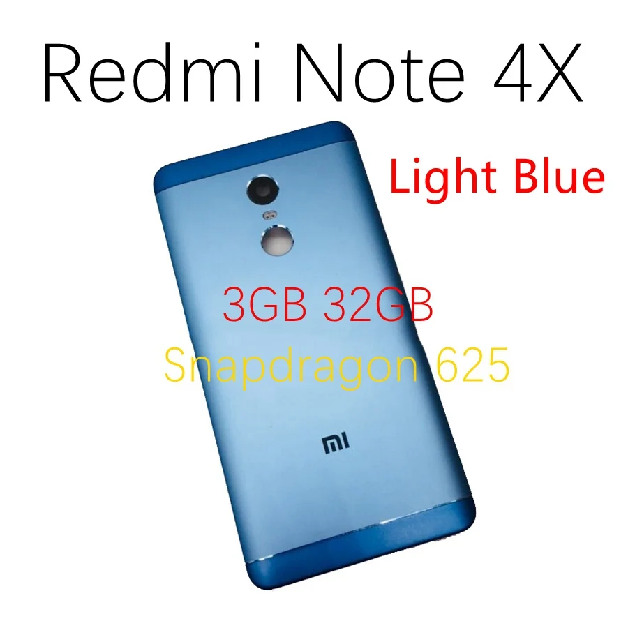 Для Xiaomi Redmi Note 4X4 крышка батареи задняя дверь Корпус чехол Note4 Замена для Xiaomi Redmi Note 4 крышка батареи MTK