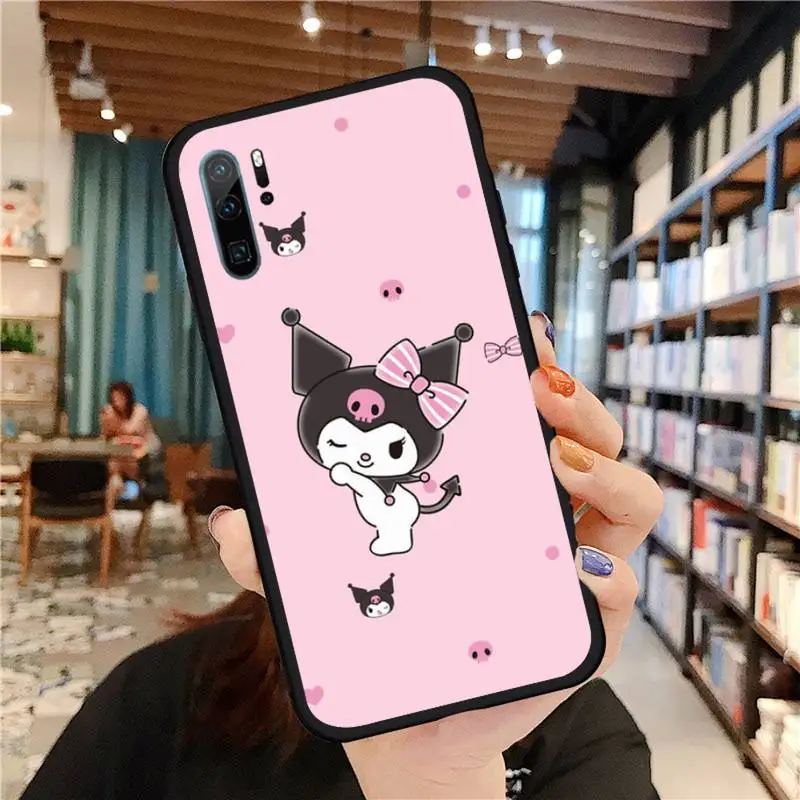 

Kuromi lovely pink purple Cute Phone Case For Huawei honor Mate P 9 10 20 30 40 Pro 10i 7 8 a x Lite nova 5t Soft Silicone