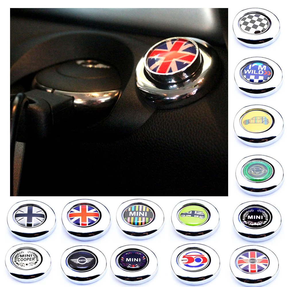 Текст на русском языке: Заглушка для декорации крышки кнопки запуска и остановки двигателя для автомобиля 2-го поколения MINI Cooper S Countryman R55 R56 R57 R58 R59 Car-styling on.