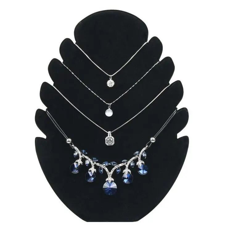 hot selling blackgray with high quality plush fabric composed necklacependant holder jewelry luxury jewelry packaging display free global shipping