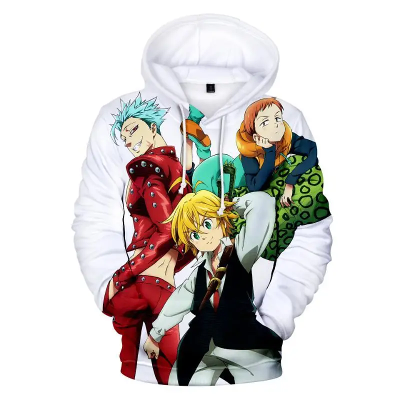 

The Latest 2020 3D Hooded Sweatshirt Nanatsu No Taiza Cartoon Harajuku Men's Clothing Women's Unisex 3D Hooded Sweatshirt