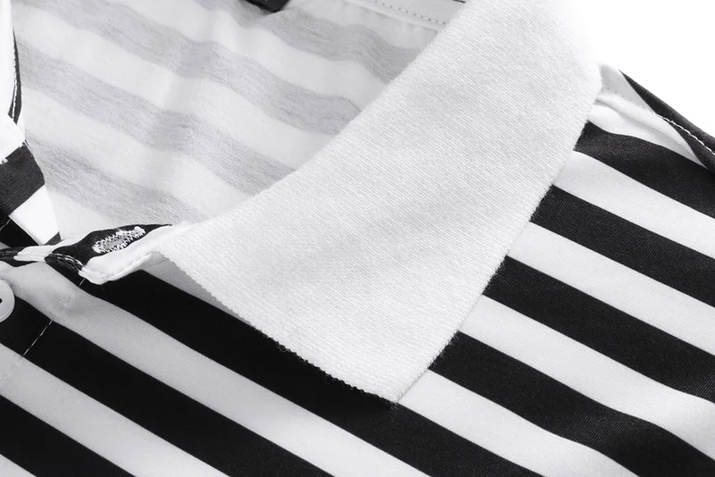 

High New Arrival Unisex lightning panther leopard bee Striped Polo Shirts Shirt Hip Hop Skateboard Cotton Polo Top S-L #LL2