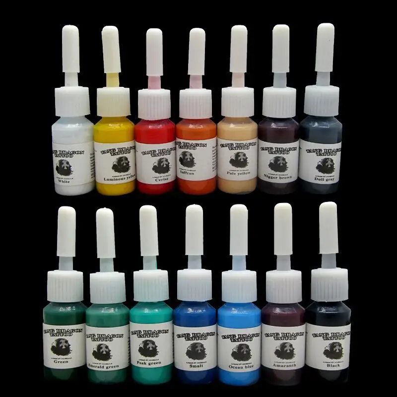 

5ml Professional Makeup Tattoos Ink Pigment For Body Art Paint DIY Monochrome Tattoo Pigment Practice Set Tattoo Color Inks New