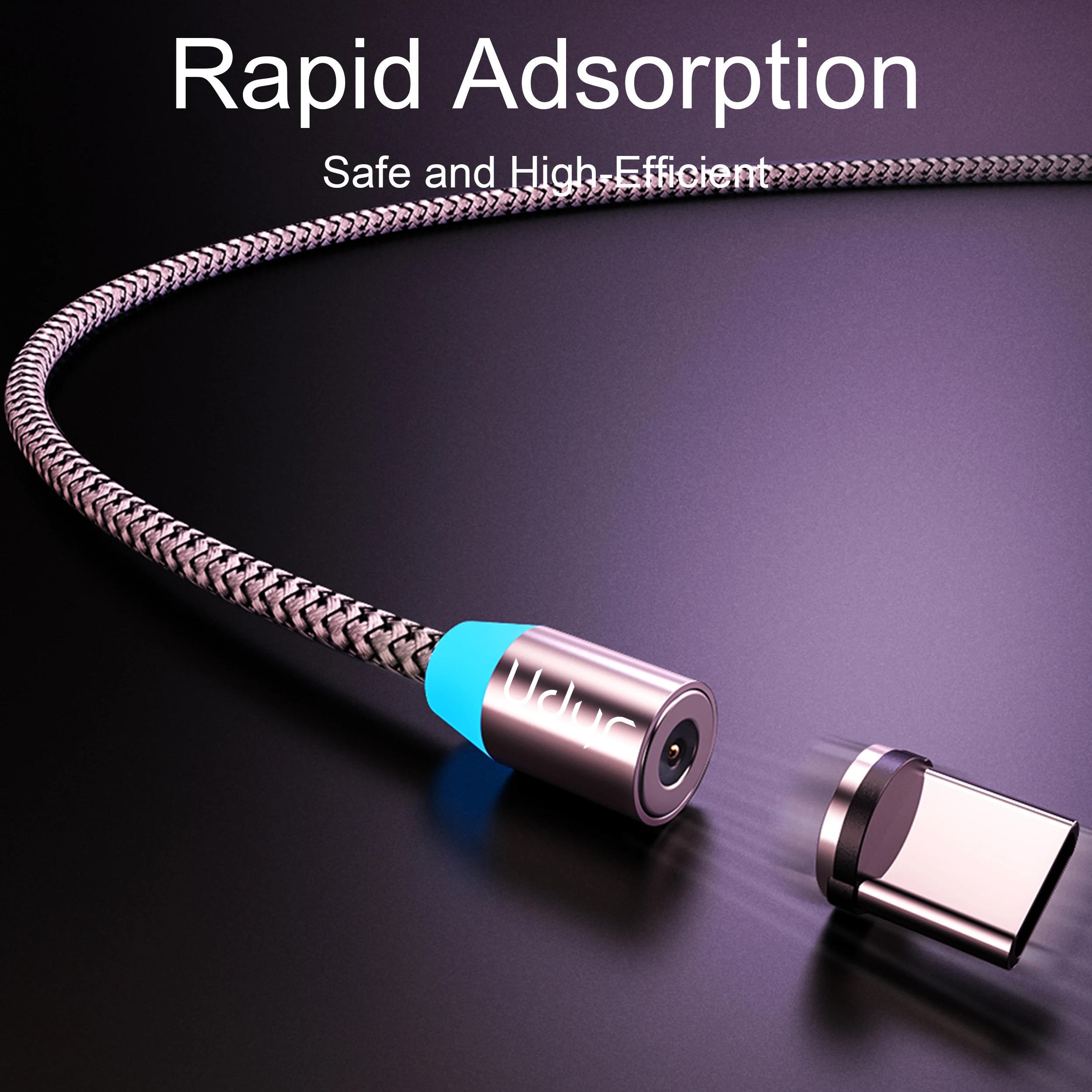 Магнитный кабель Udyr 1 м 2 Micro usb Type C магнитный для зарядки iPhone xr Xiaomi Samsung мобильный