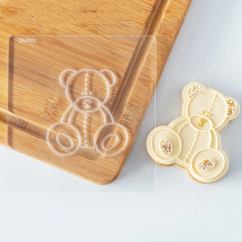 Acrylic Baby Birthday Embossed Mold Fondant Sugar Craft Cookies Embosser Cutter Stamp Cake Decorating Tools | Дом и сад