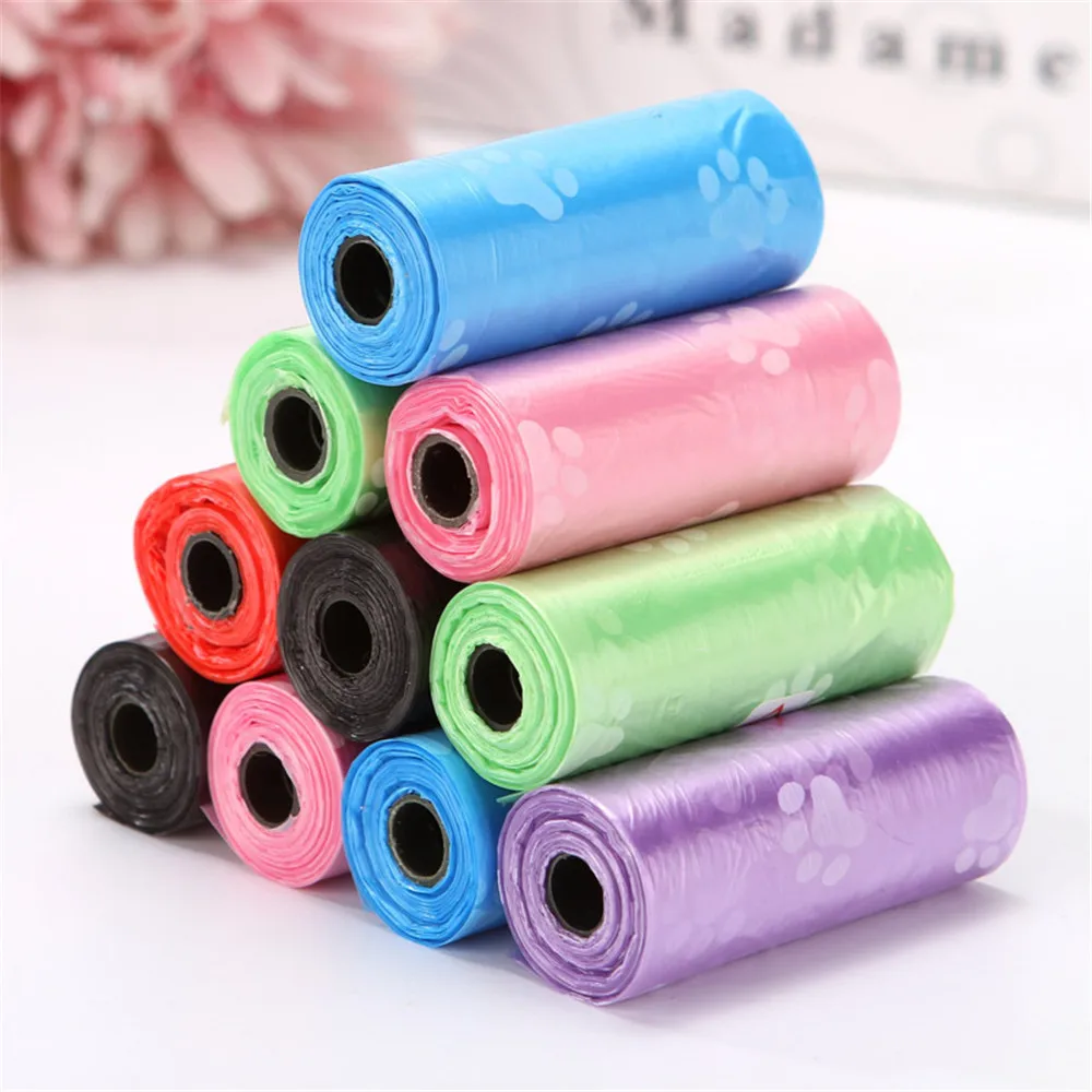 

Pet Dog Poop Bags Dispenser Collector Scoop Holder Puppy Cat Pooper Scooper Garbage Bag Small Rolls Outdoor Clean Pets Supplies