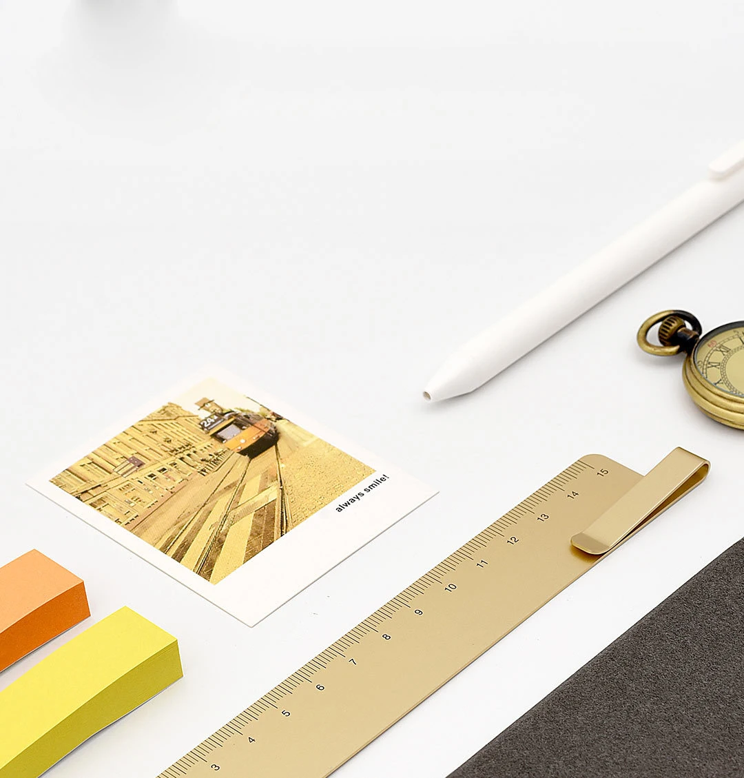 Xiaomi Mijia RUMA Высококачественная Статусная Закладка линейка прямая+ закладка для дома/школы/офиса Золото Серебро для умного домашнего использования