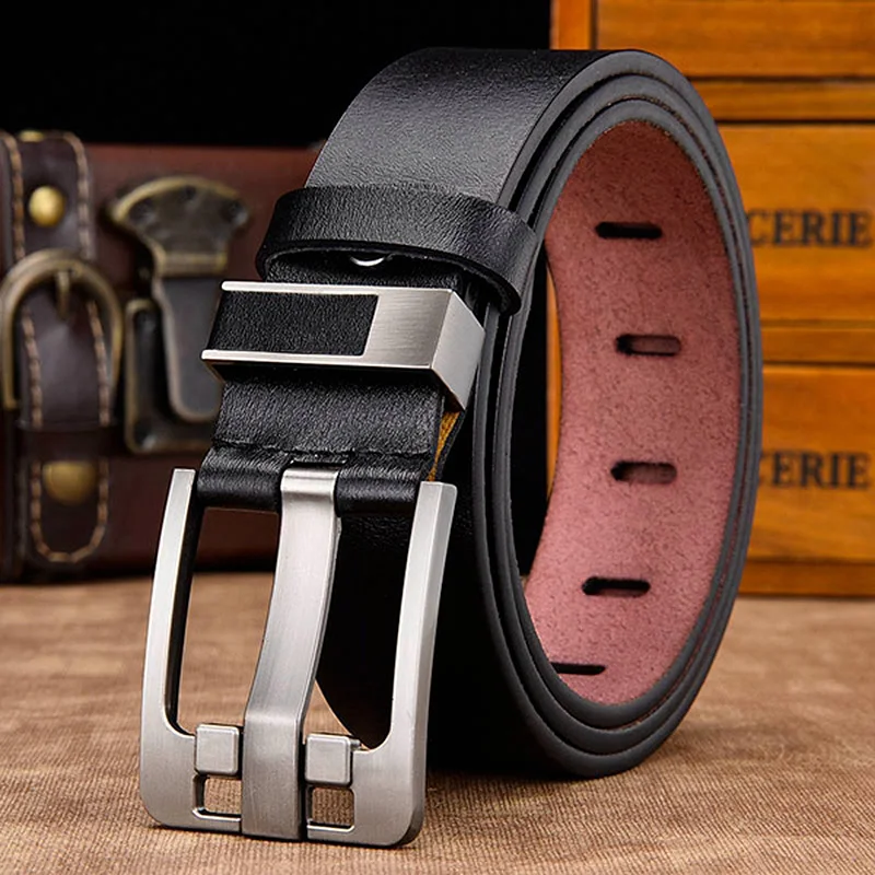[LFMB]belt male leather belt men strap male genuine leather luxury pin buckle belts for men belt Cummerbunds ceinture homme