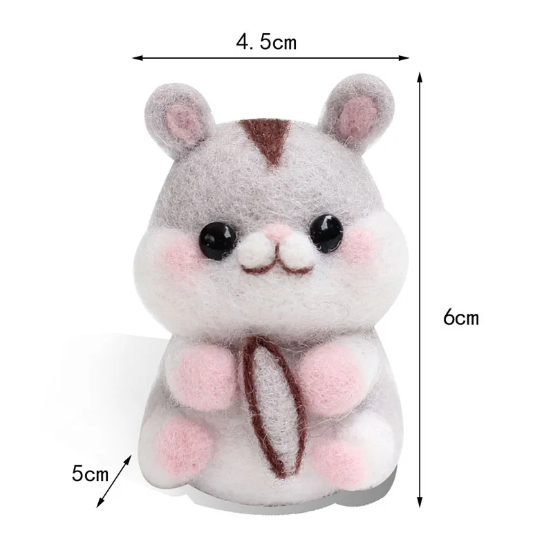 ovely Animal Wool Felt Craft DIY Non Finished Poked Set Handcraft Kit for Needle Material Bag | Дом и сад