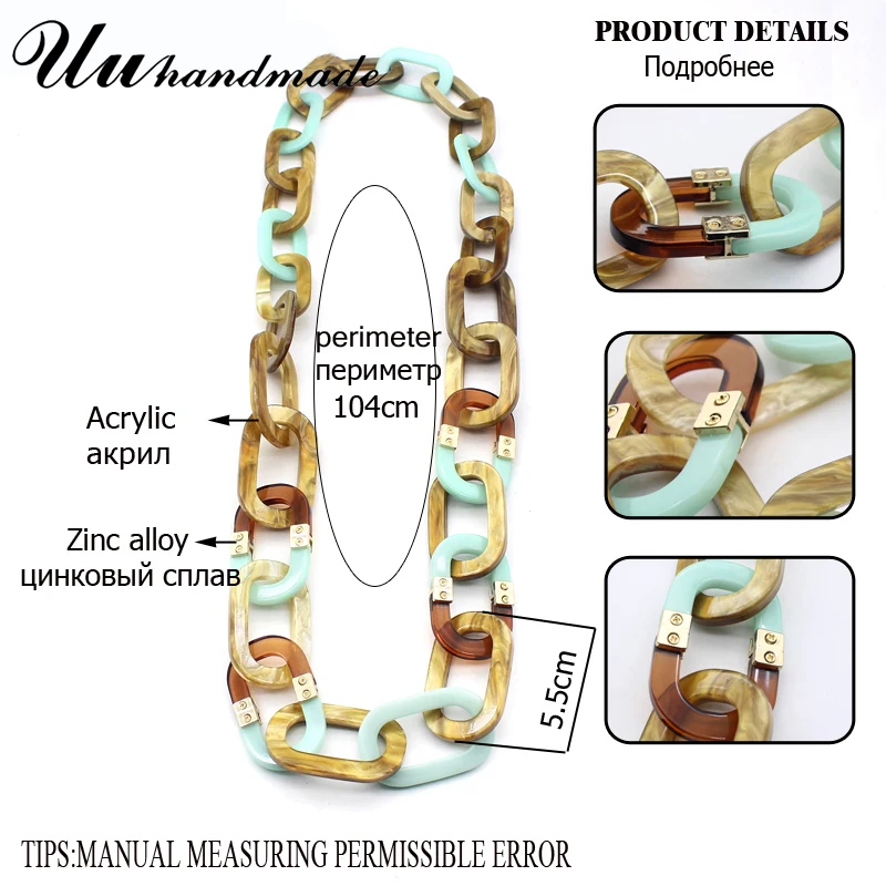 Женское длинное акриловое ожерелье в стиле Харадзюку модное готическое с